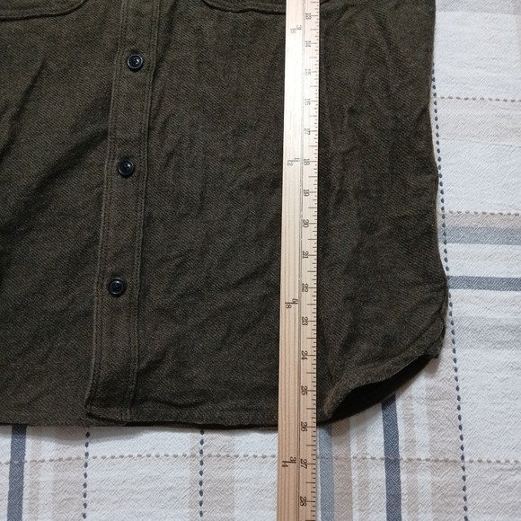 Everlane Mens The Heavyweight Oversized Shirt Jacket Utility Cotton Green Size M - Picture 7 of 8